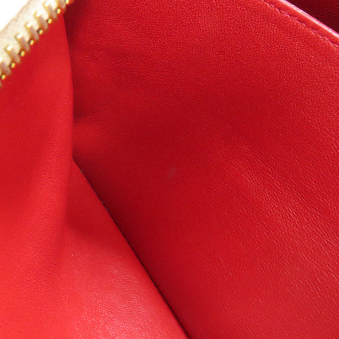 PRADA Shoulder Bag leather Red Lip mark Women Used Authentic