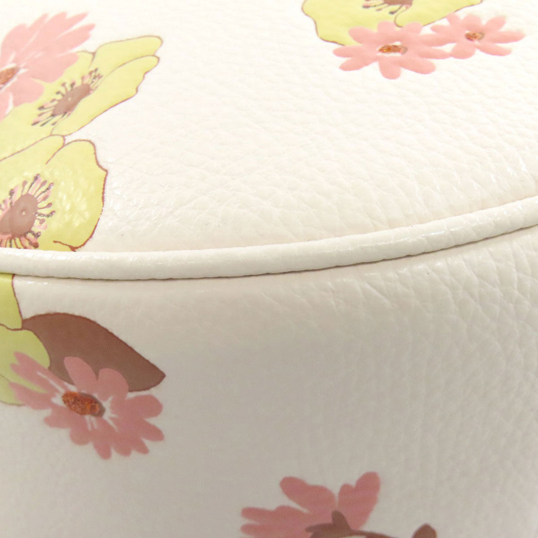 COACH Shoulder Bag CI104 leather white MAHLE HOBO FLORAL CLUSTERS PRINT 2WAY Women Used Authentic