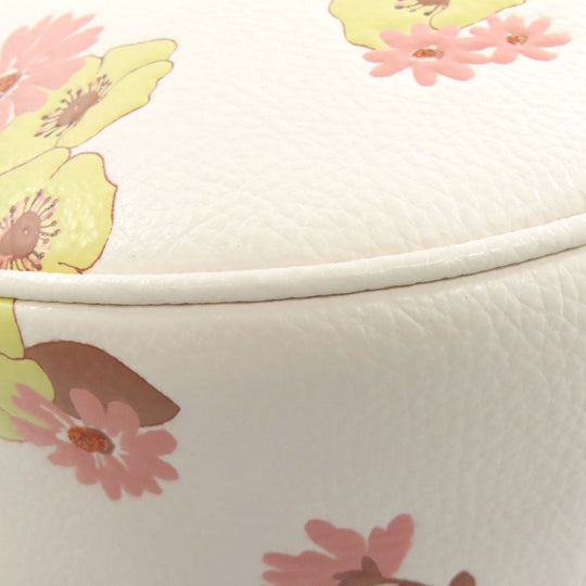 COACH Shoulder Bag CI104 leather white MAHLE HOBO FLORAL CLUSTERS PRINT 2WAY Women Used Authentic
