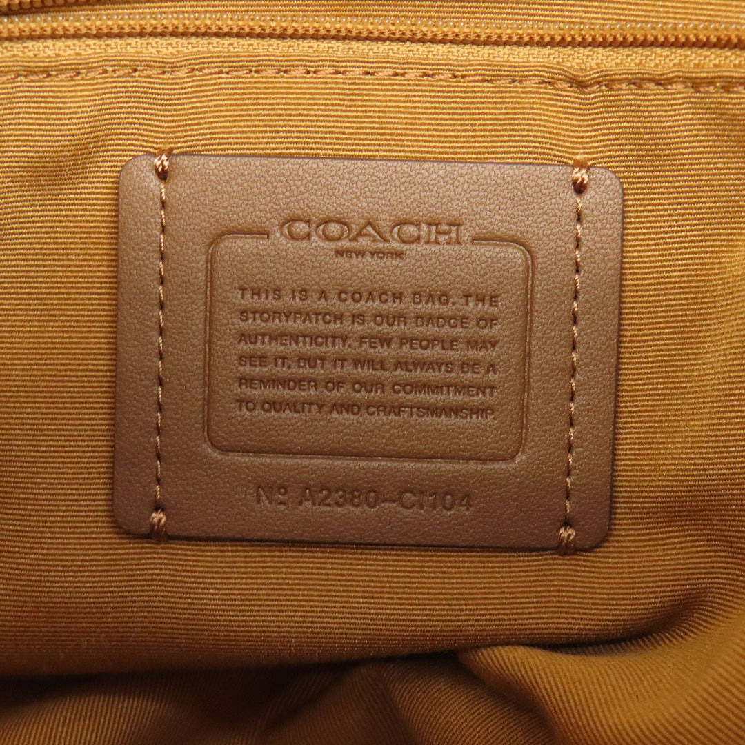 COACH Shoulder Bag CI104 leather white MAHLE HOBO FLORAL CLUSTERS PRINT 2WAY Women Used Authentic