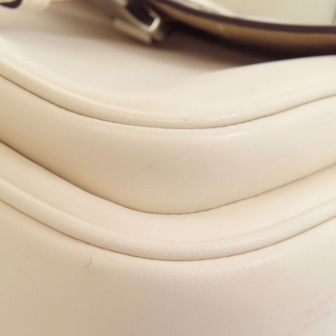 COACH Shoulder Bag CR098 leather white Pace Messenger Bag Women Used Authentic