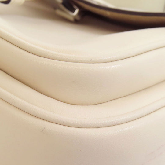 COACH Shoulder Bag CR098 leather white Pace Messenger Bag Women Used Authentic