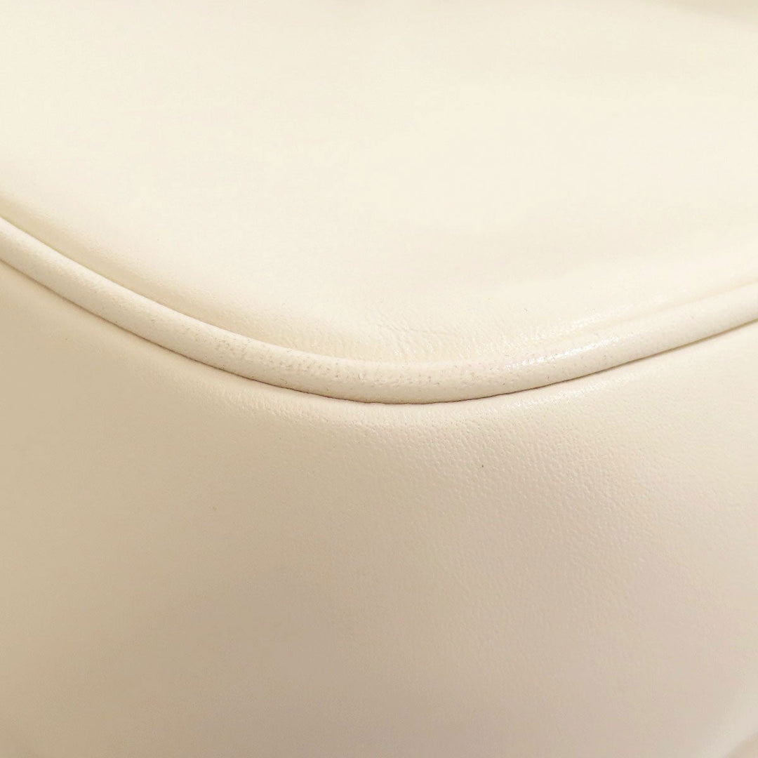 COACH Shoulder Bag CR098 leather white Pace Messenger Bag Women Used Authentic