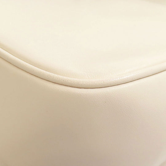 COACH Shoulder Bag CR098 leather white Pace Messenger Bag Women Used Authentic