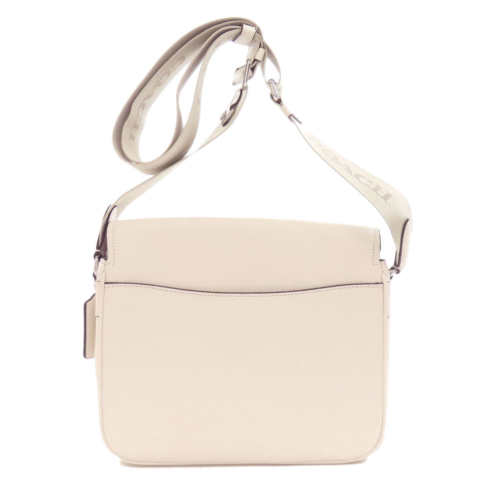 COACH Shoulder Bag CR098 leather white Pace Messenger Bag Women Used Authentic