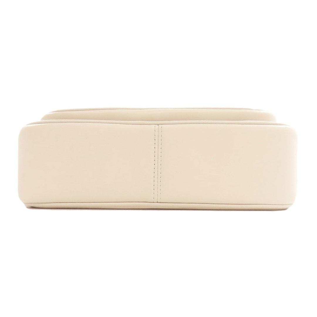 COACH Shoulder Bag CR098 leather white Pace Messenger Bag Women Used Authentic