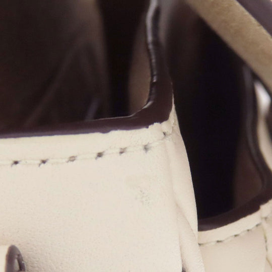 COACH Shoulder Bag CR098 leather white Pace Messenger Bag Women Used Authentic