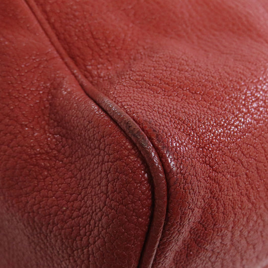 BOTTEGAVENETA Handbag leather Brown logo Women Used Authentic