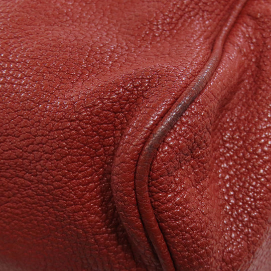 BOTTEGAVENETA Handbag leather Brown logo Women Used Authentic
