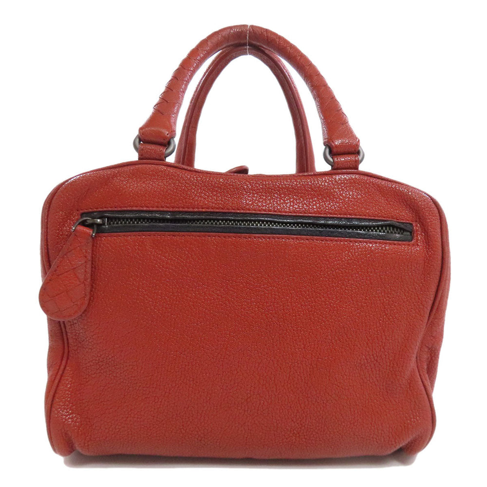BOTTEGAVENETA Handbag leather Brown logo Women Used Authentic