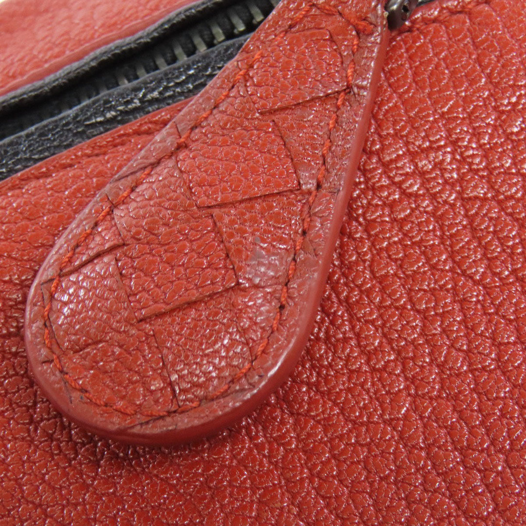 BOTTEGAVENETA Handbag leather Brown logo Women Used Authentic