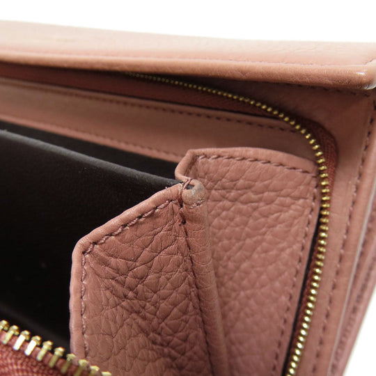 GUCCI Long Wallet Purse 376186 leather pink Swing Women Used Authentic