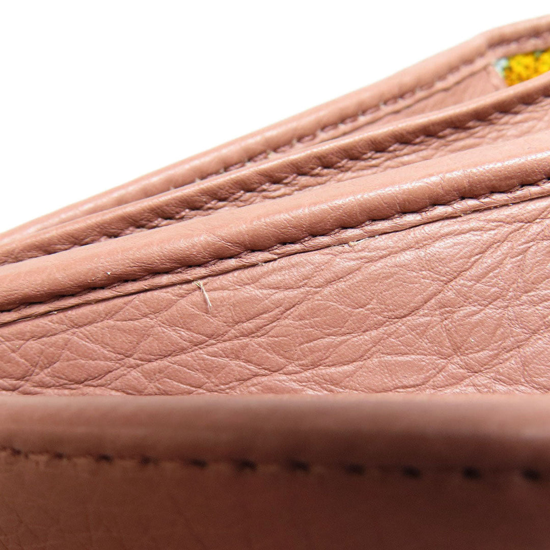 GUCCI Long Wallet Purse 376186 leather pink Swing Women Used Authentic