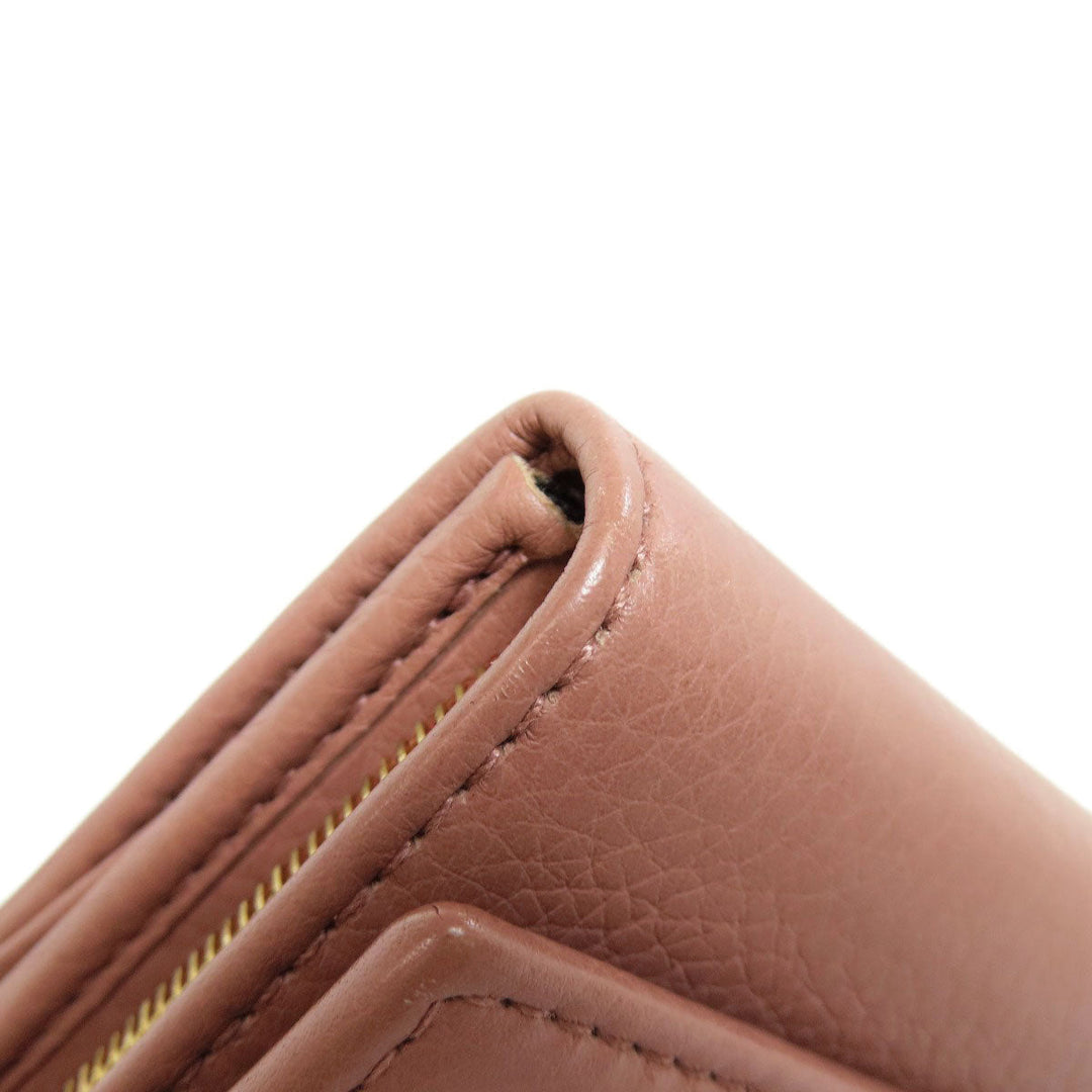 GUCCI Long Wallet Purse 376186 leather pink Swing Women Used Authentic