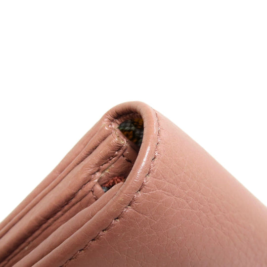 GUCCI Long Wallet Purse 376186 leather pink Swing Women Used Authentic