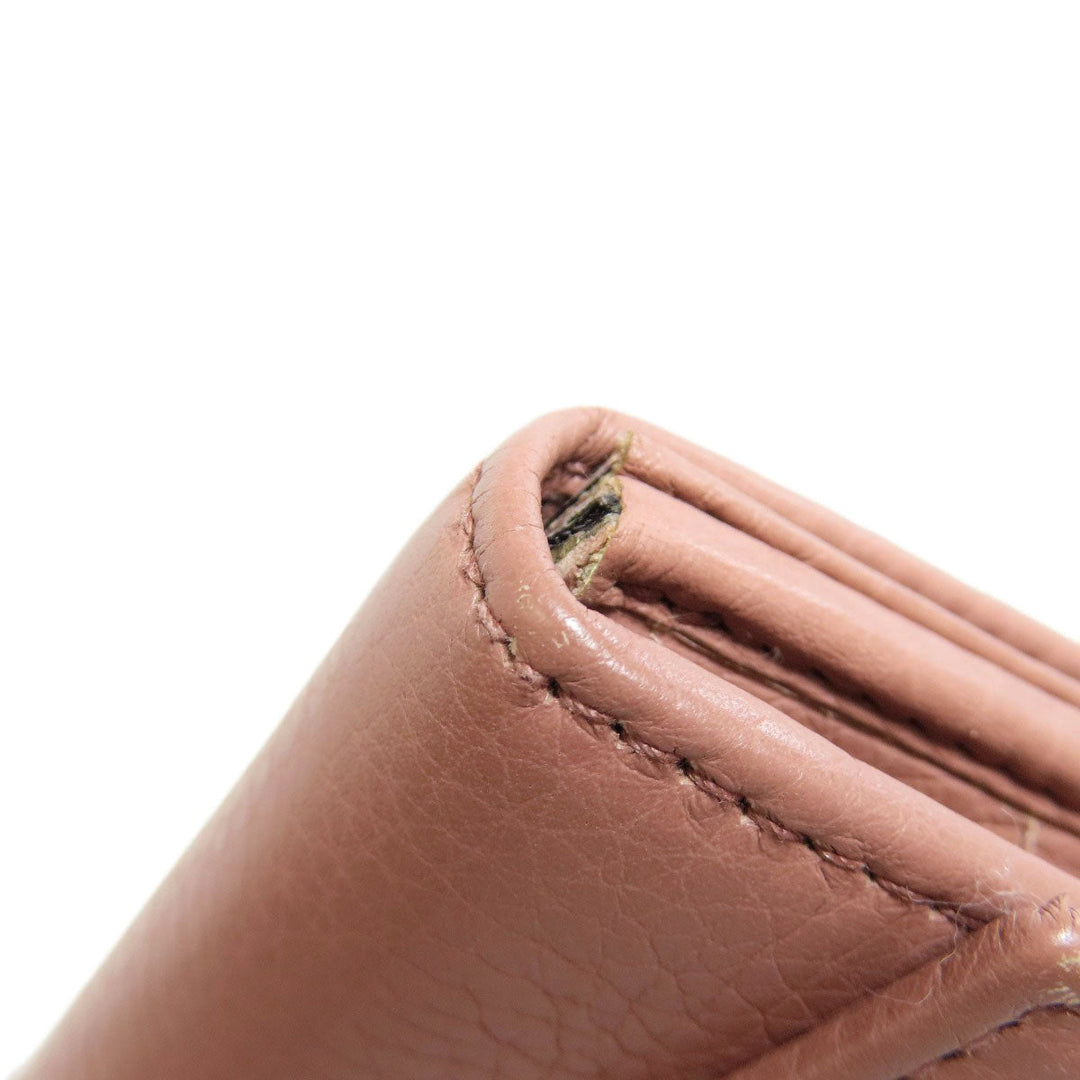 GUCCI Long Wallet Purse 376186 leather pink Swing Women Used Authentic