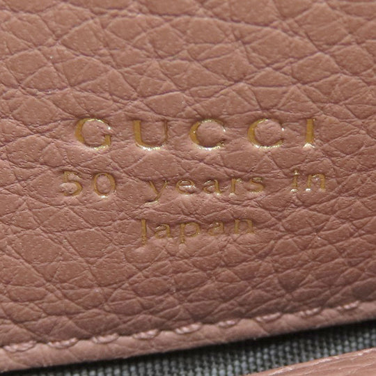 GUCCI Long Wallet Purse 376186 leather pink Swing Women Used Authentic