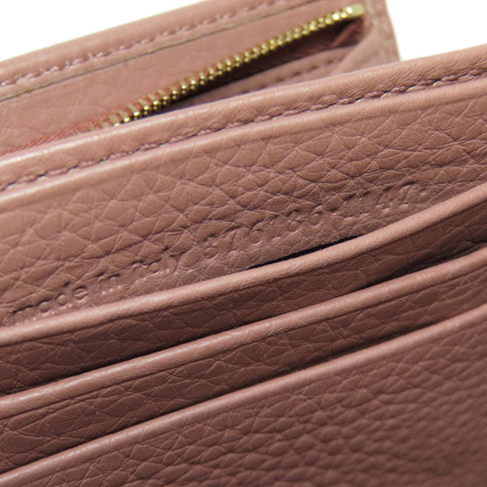 GUCCI Long Wallet Purse 376186 leather pink Swing Women Used Authentic