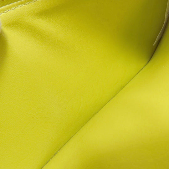 BOTTEGAVENETA Long Wallet Purse leather yellow INTRECCIATO Women Used Authentic