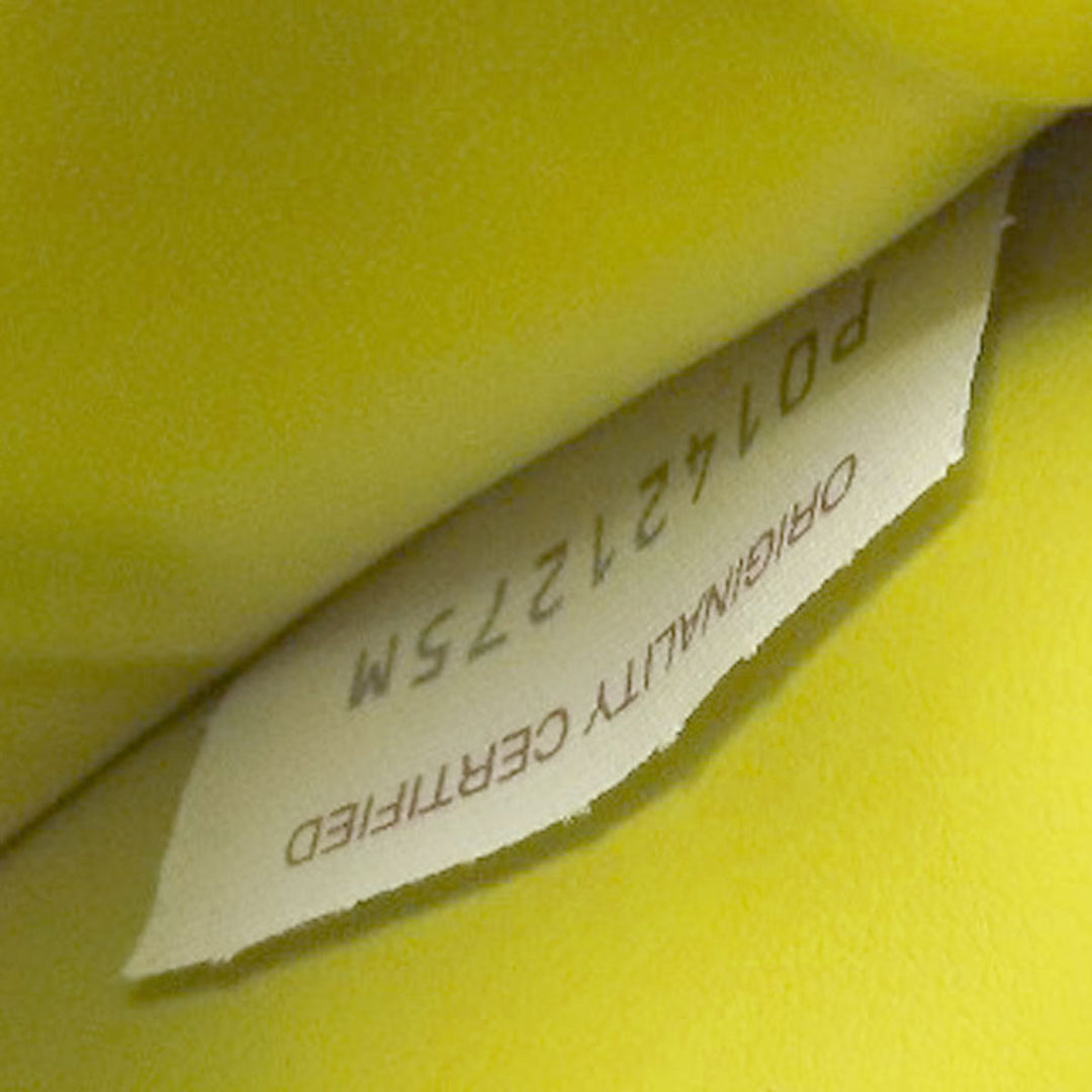 BOTTEGAVENETA Long Wallet Purse leather yellow INTRECCIATO Women Used Authentic