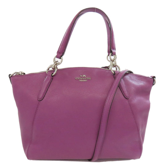 COACH Handbag F36675 leather purple 2WAY