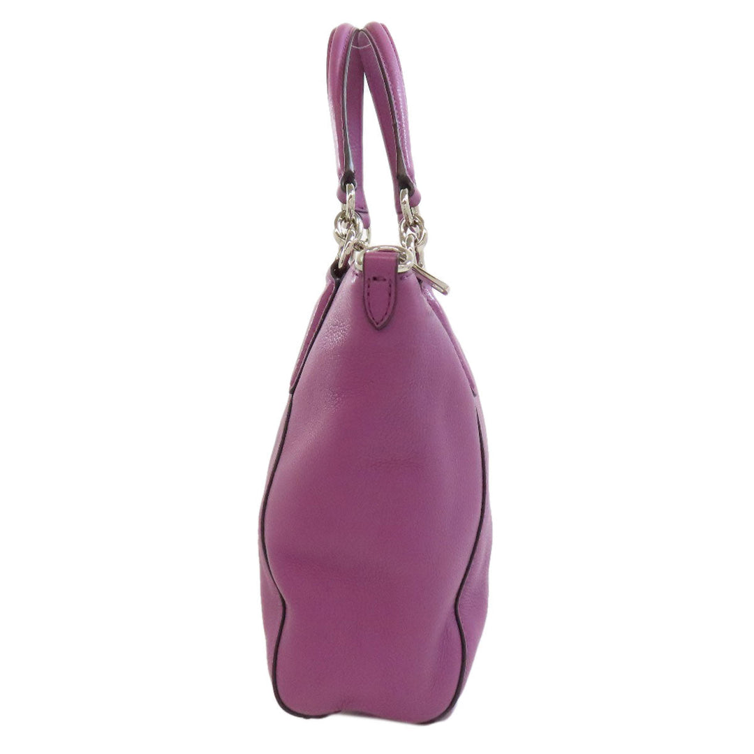 COACH Handbag F36675 leather purple 2WAY