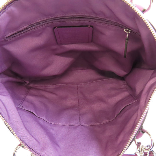 COACH Handbag F36675 leather purple 2WAY