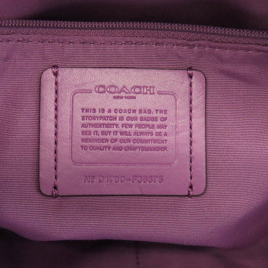 COACH Handbag F36675 leather purple 2WAY