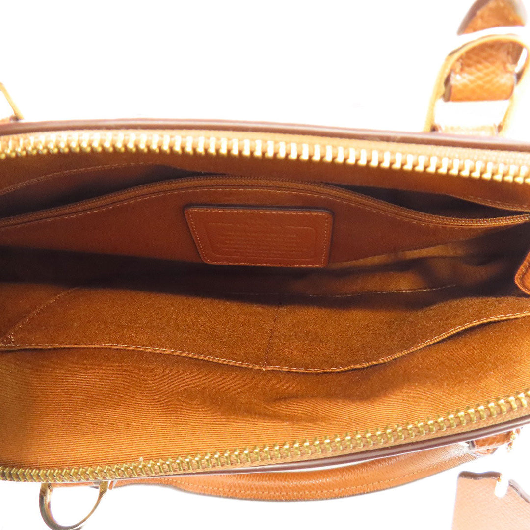 COACH Handbag F37233 PVC Brown Signature 2WAY Women Used Authentic