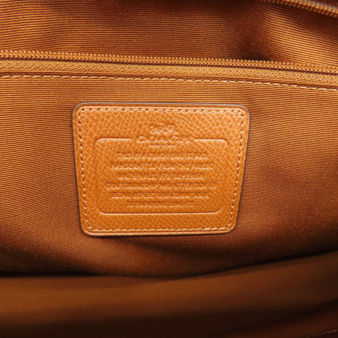 COACH Handbag F37233 PVC Brown Signature 2WAY Women Used Authentic