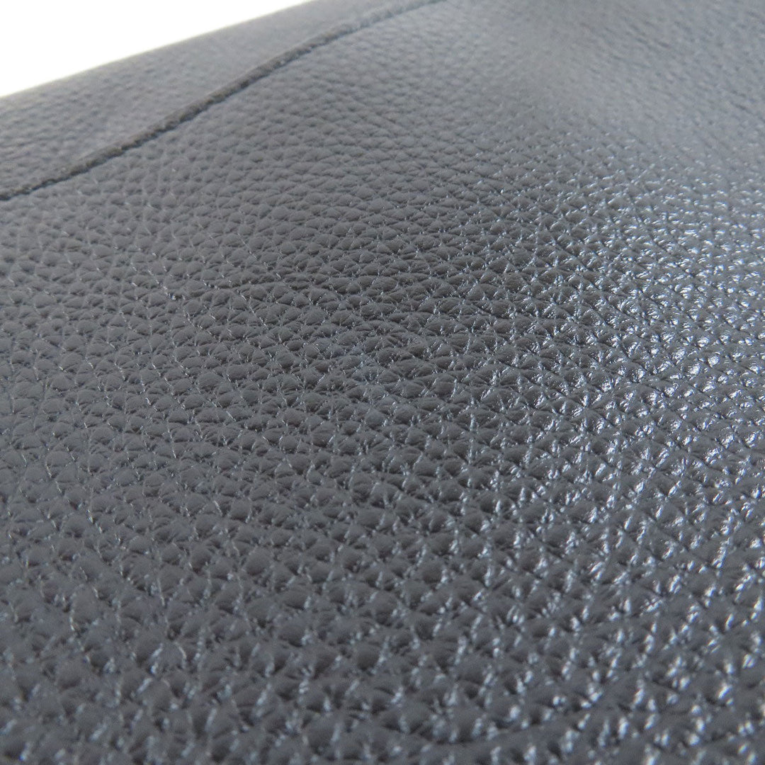 COACH Shoulder Bag CG470 leather black Morgan Saddle Women Used Authentic