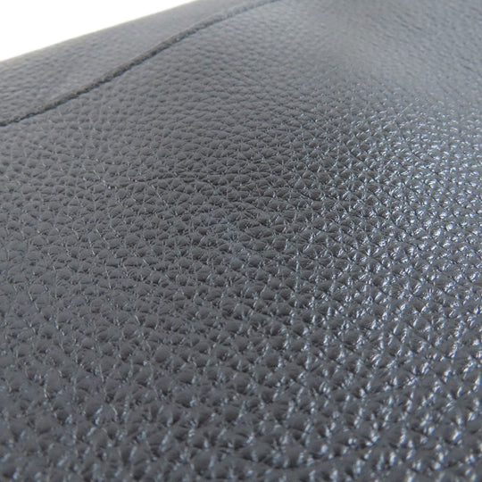 COACH Shoulder Bag CG470 leather black Morgan Saddle Women Used Authentic