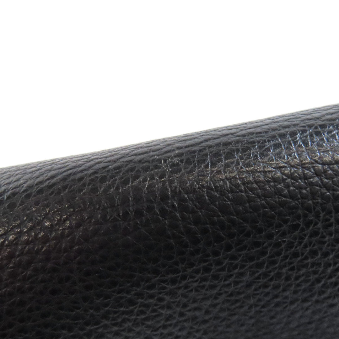 COACH Shoulder Bag CG470 leather black Morgan Saddle Women Used Authentic