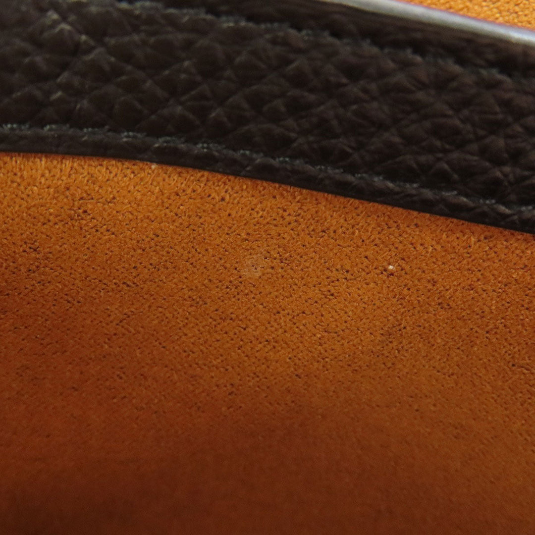 COACH Shoulder Bag CG470 leather black Morgan Saddle Women Used Authentic