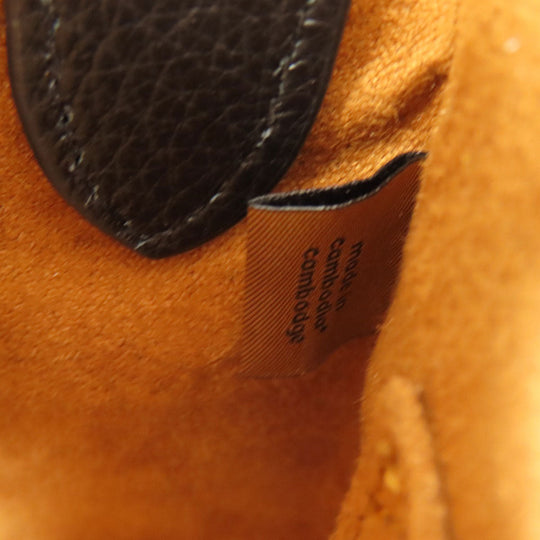 COACH Shoulder Bag CG470 leather black Morgan Saddle Women Used Authentic