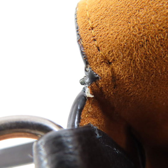 COACH Shoulder Bag CG470 leather black Morgan Saddle Women Used Authentic