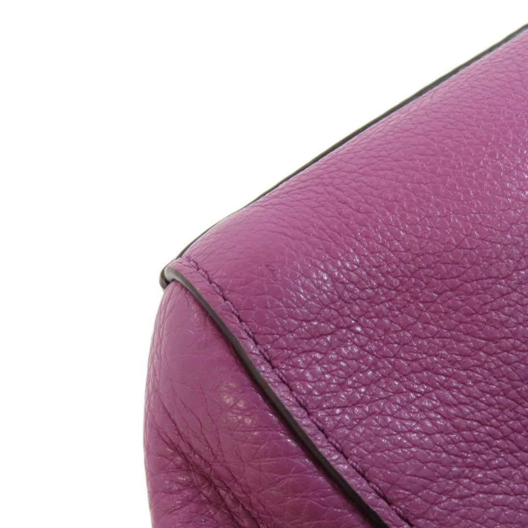 COACH Handbag F36675 leather purple 2WAY Women Used Authentic