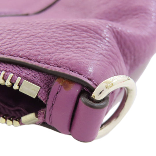 COACH Handbag F36675 leather purple 2WAY Women Used Authentic