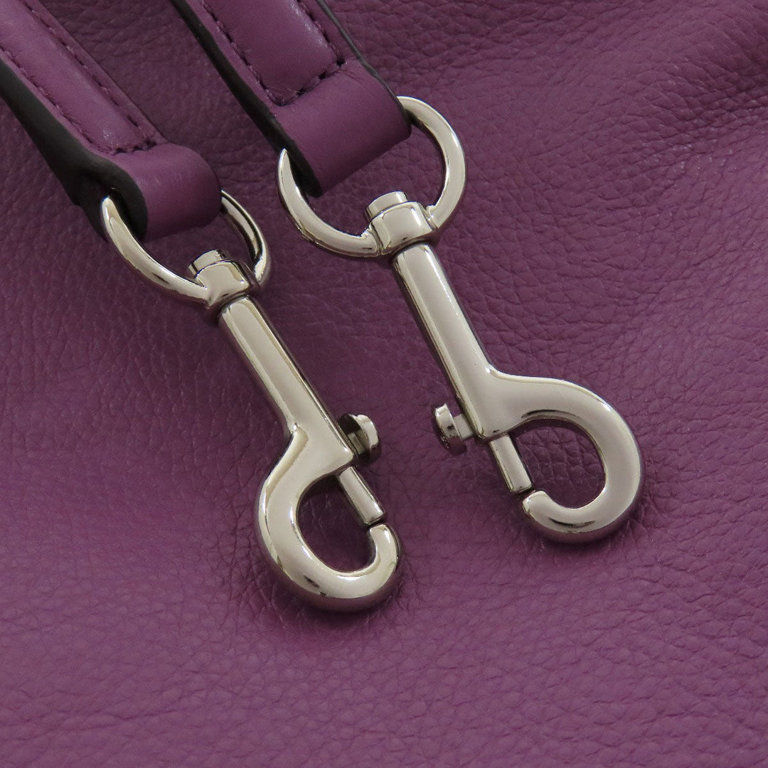 COACH Handbag F36675 leather purple 2WAY Women Used Authentic
