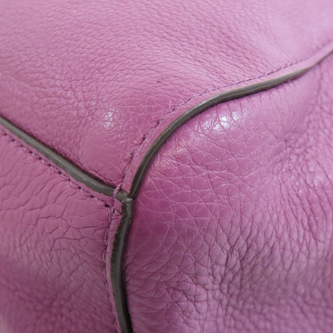 COACH Handbag F36675 leather purple 2WAY Women Used Authentic