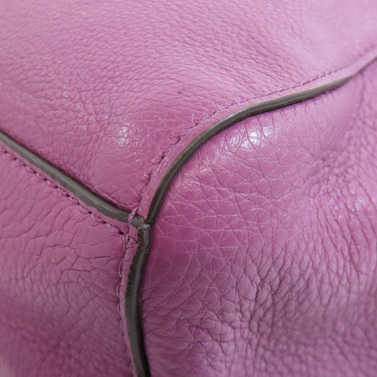 COACH Handbag F36675 leather purple 2WAY Women Used Authentic