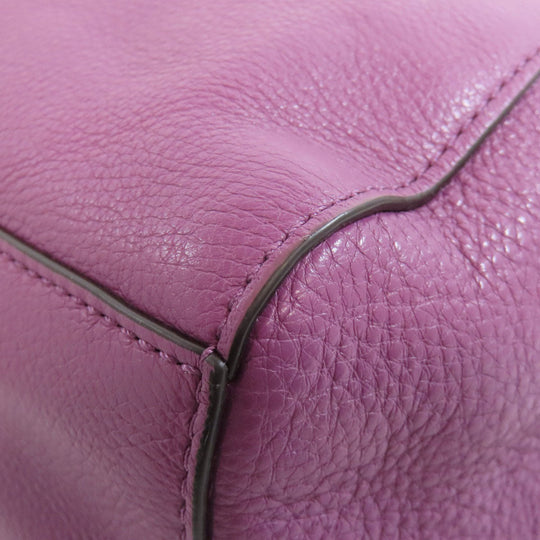 COACH Handbag F36675 leather purple 2WAY Women Used Authentic