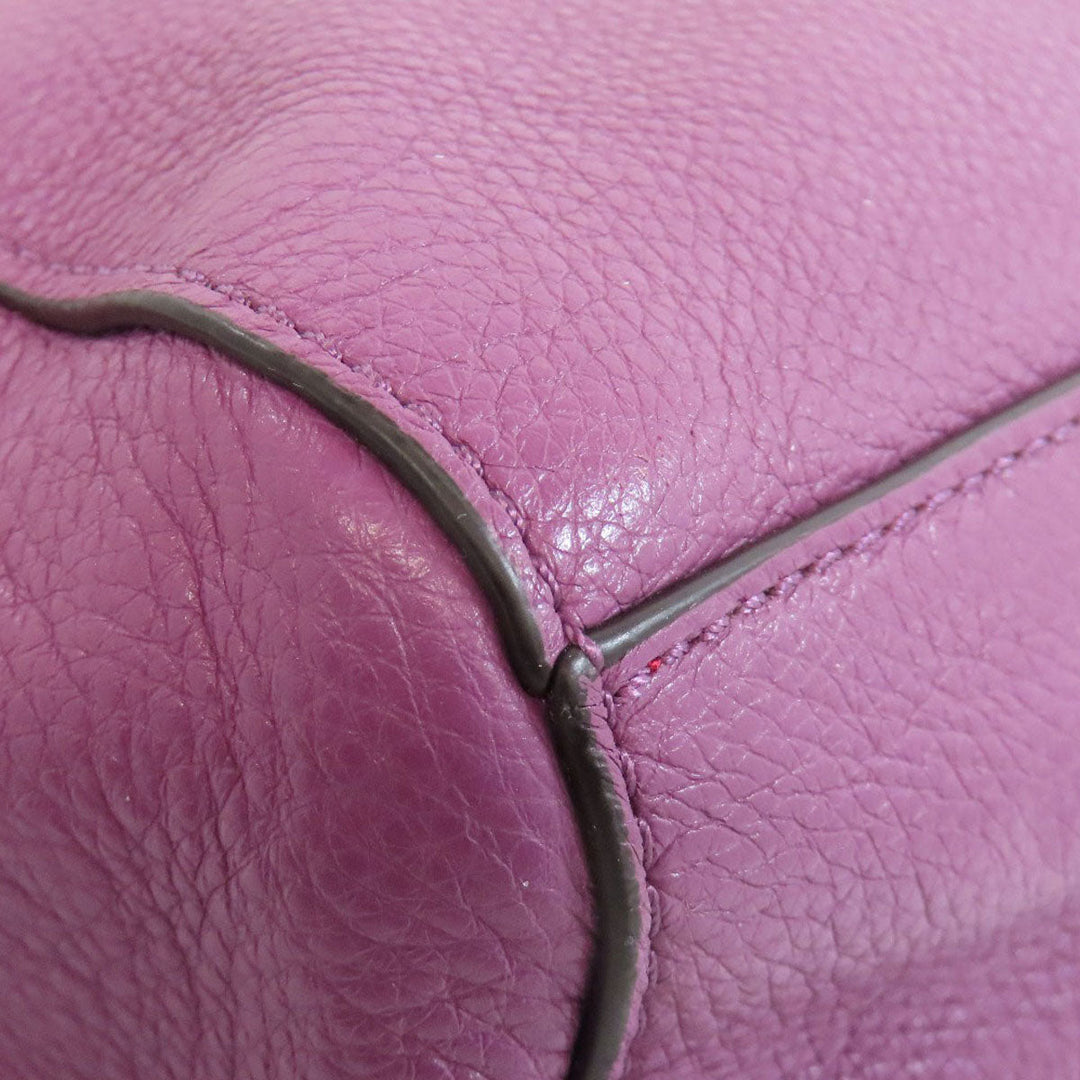 COACH Handbag F36675 leather purple 2WAY Women Used Authentic