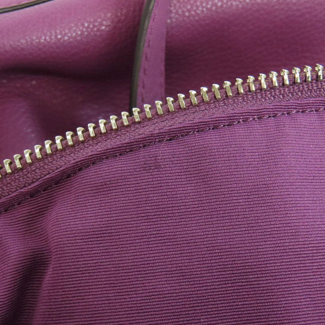 COACH Handbag F36675 leather purple 2WAY Women Used Authentic