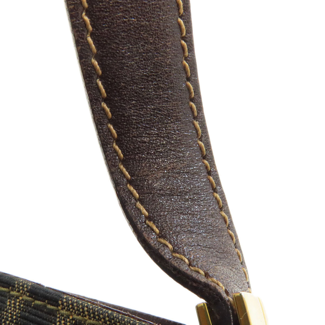 FENDI Handbag canvas Brown Zucca Pattern Women Used Authentic