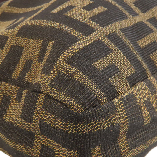 FENDI Handbag canvas Brown Zucca Pattern Women Used Authentic