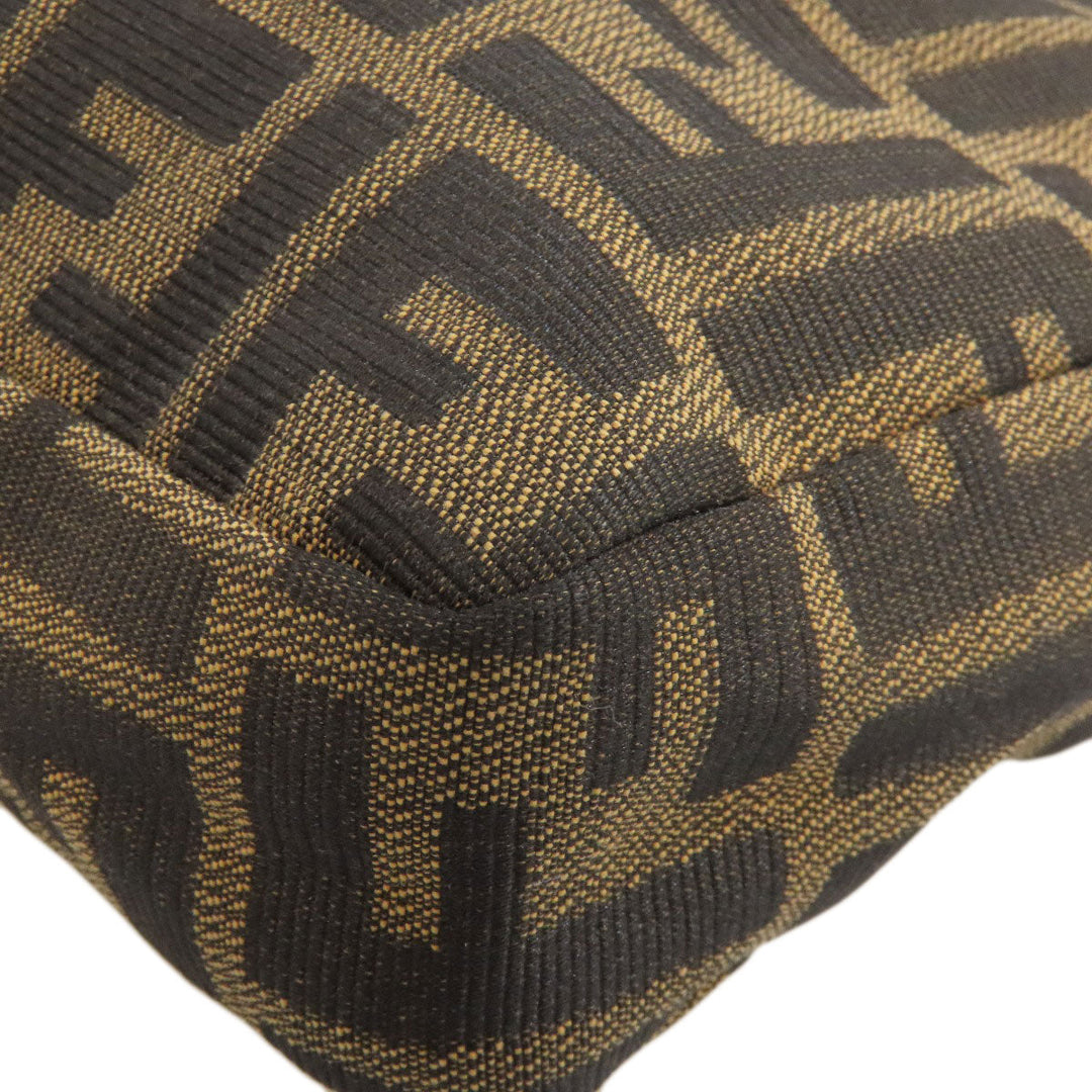 FENDI Handbag canvas Brown Zucca Pattern Women Used Authentic