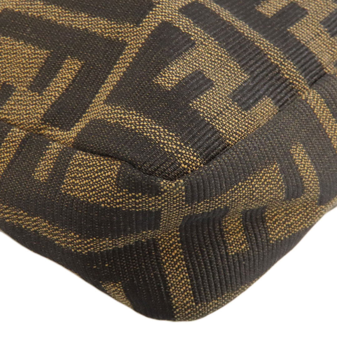 FENDI Handbag canvas Brown Zucca Pattern Women Used Authentic