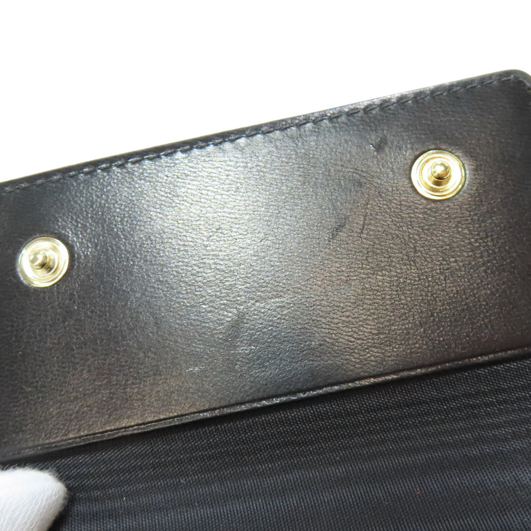 CHANEL Key case Key holder  Grained Calfskin Skin black COCO Mark Gold Metal Women Used Authentic