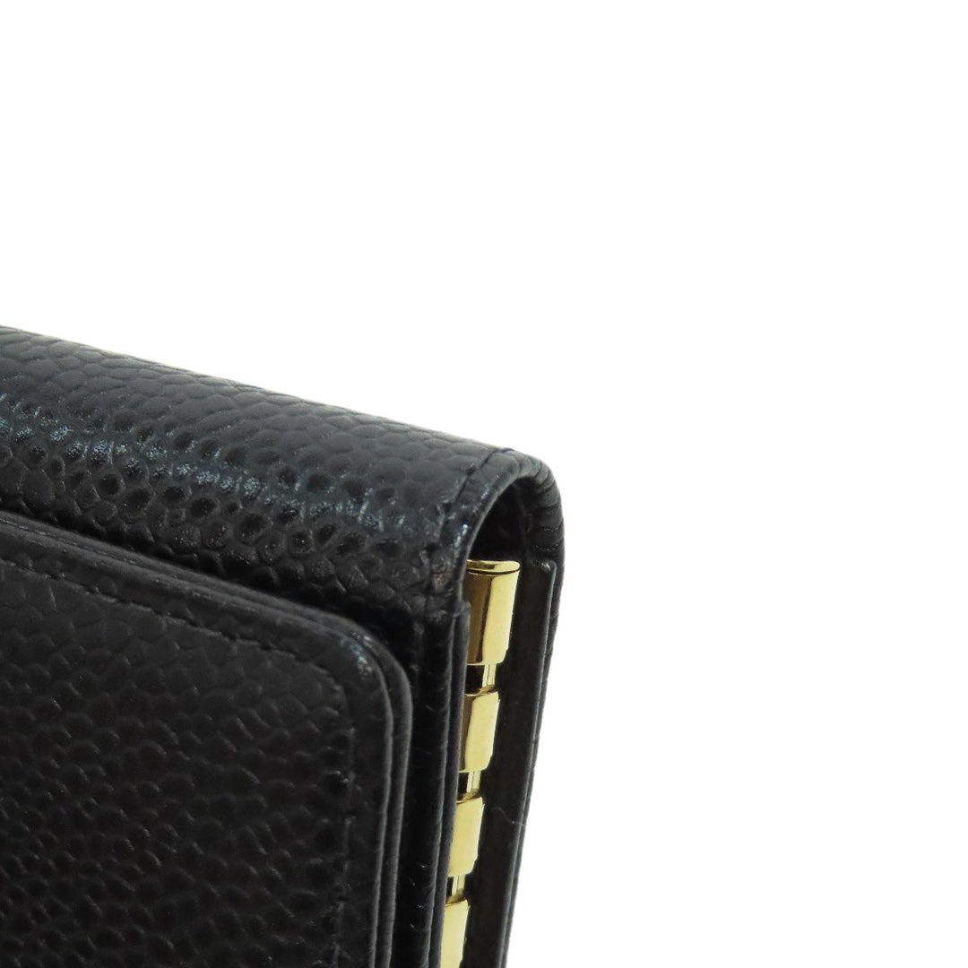 CHANEL Key case Key holder  Grained Calfskin Skin black COCO Mark Gold Metal Women Used Authentic